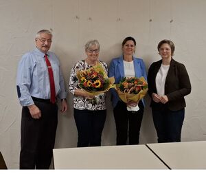 Das Foto stammt von Tamara Ohl und zeigt von links den ersten Vorsitzenden Michael Nickel, Janet Ohl, Anne Vogelsberger